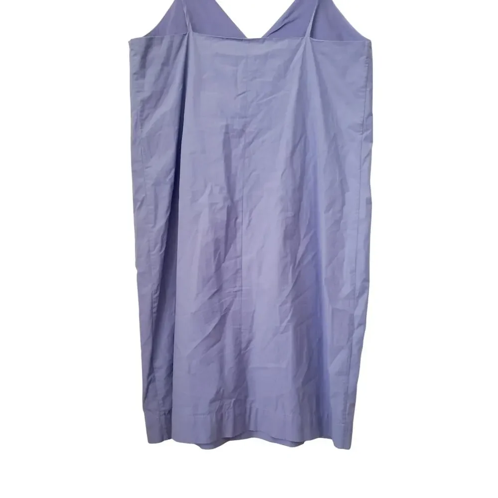 Everlane The Poplin Slip Dress in Cornflower Blue Size 12